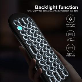 img 3 attached to Black WeChip R2 Air Remote With Voice And Backlit Keyboard - 2.4G Wireless For Android TV Box, PC, Projector, And HTPC (Not Compatible With Smart TV)