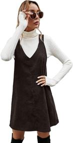 img 4 attached to Milumia Corduroy Overall Sleeveless Pinafore Women's Clothing and Jumpsuits, Rompers & Overalls