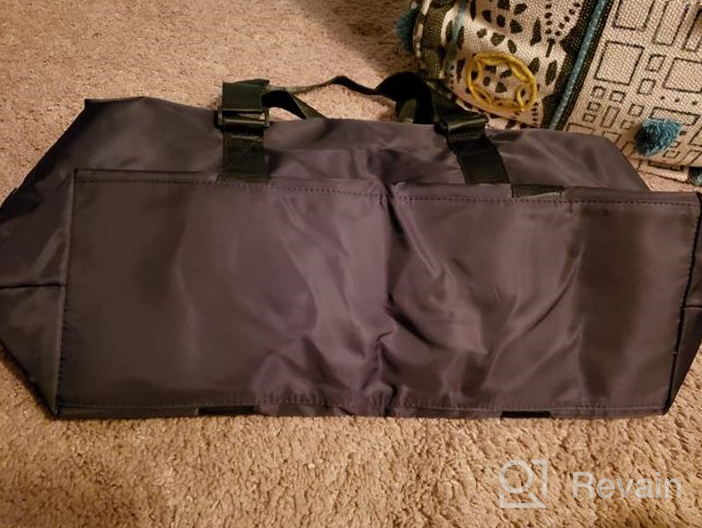 img 1 attached to Forestfish Duffel Bags Traveling With Trolley Sleeve, Gym Bag Weekender Bags For Women, Grey review by Lauren Lewis