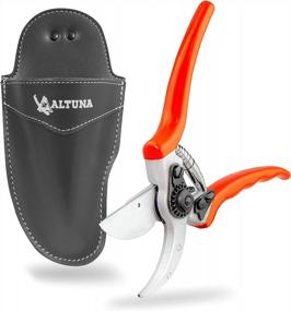 img 4 attached to Altuna Bypass Pruning Shears And Garden Tool Scabbard With Non-Stick Blade - Leather Holster For Sharp Garden Clippers, Saw, Pliers, And More