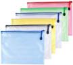 stay organized with oaimyy a5 mesh zipper pouch file folders - 6 pack multicolor for school, office, and travel logo