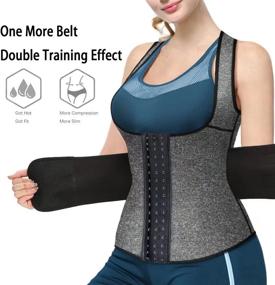 img 3 attached to Hoplynn Women'S Neoprene Sauna Sweat Waist Trainer Corset Vest For Tummy Control And Body Shaping