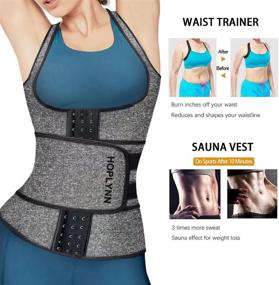 img 2 attached to Hoplynn Women'S Neoprene Sauna Sweat Waist Trainer Corset Vest For Tummy Control And Body Shaping