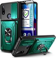 nznd case for motorola moto g pure with tempered glass screen protector (maximum coverage) car electronics & accessories logo