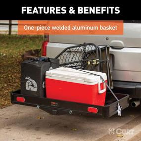 img 1 attached to 500 Lbs Capacity Aluminum Hitch Cargo Carrier - CURT 18113 49" X 22-1/2" Black