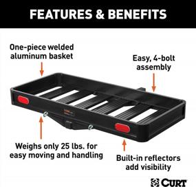 img 2 attached to 500 Lbs Capacity Aluminum Hitch Cargo Carrier - CURT 18113 49" X 22-1/2" Black