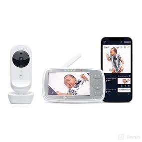 img 4 attached to 👶 Motorola VM44 WiFi Video Baby Monitor with Camera 4.3" HD Screen - Nursery App Connection, 1000ft Long Range, Two-Way Audio, Remote Pan-Tilt-Zoom, Room Temperature, Lullabies, Night Vision