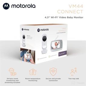 img 3 attached to 👶 Motorola VM44 WiFi Video Baby Monitor with Camera 4.3" HD Screen - Nursery App Connection, 1000ft Long Range, Two-Way Audio, Remote Pan-Tilt-Zoom, Room Temperature, Lullabies, Night Vision