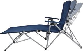 img 4 attached to REDCAMP Ultra-Comfortable Portable Reclining Camping Chair With Adjustable Backrest And Storage Bag - Ideal For Outdoor, Beach, Backyard, Office Use With 350Lbs Weight Capacity