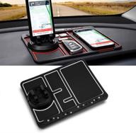 📱 black universal 360° rotation non-slip phone pad for 4-in-1 car holder, suitable for all cell phones logo