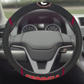 img 2 attached to Enhance Your Driving Experience with the FANMATS NCAA University of Georgia Bulldogs Polyester Steering Wheel Cover