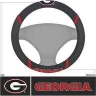 enhance your driving experience with the fanmats ncaa university of georgia bulldogs polyester steering wheel cover логотип