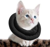 medical pet cone collar, adjustable for cats & dogs, soft polyester padding for post-surgery recovery and anti-lick behavior, single pack логотип