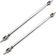 🛠️ adjustable front bumper lip splitter strut rod tie support bars - pack of 2, universally compatible (7.87”, silver) логотип