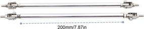 img 3 attached to 🛠️ Adjustable Front Bumper Lip Splitter Strut Rod Tie Support Bars - Pack of 2, Universally Compatible (7.87”, Silver)