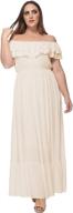 anna kaci womens bohemian shoulder stretchy women's clothing : dresses logo