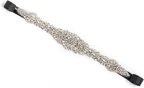 img 3 attached to ECHAIN Diamond Crystal Beaded Wedding Women's Accessories at Belts