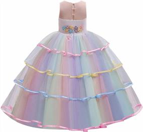img 2 attached to Enchanting Unicorn Costume For Girls: Perfect For Weddings, Parties, And Halloween!