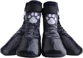 img 4 attached to 🐾 KOOLTAIL Dog Socks Anti Slip Straps for Traction Control, Waterproof Paw Protector