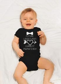 img 1 attached to CBTwear Future Ladies Man Current Mama'S Boy Funny Romper Cute Novelty Infant One-Piece Baby Bodysuit
