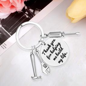 img 1 attached to Thank You Dad Keychain - Ideal Father'S Day, Birthday, And Christmas Present For Life-Building Support