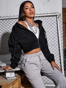 img 1 attached to MakeMeChic Womens Pocket Drawstring Corduroy Women's Clothing : Coats, Jackets & Vests