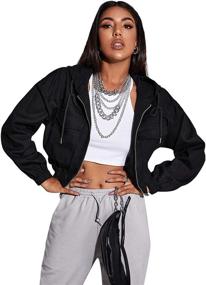 img 4 attached to MakeMeChic Womens Pocket Drawstring Corduroy Women's Clothing : Coats, Jackets & Vests