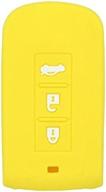 🔸 segaden silicone cover holder skin jacket for mitsubishi smart remote key fob cv2520 - yellow логотип