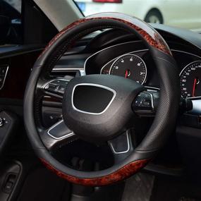 img 2 attached to KAFEEK Steering Universal Microfiber Anti Slip Interior Accessories best: Steering Wheels & Accessories