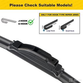 img 2 attached to Windshield Wipers Premium All Season QUALITY Replacement Parts