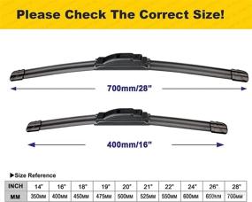 img 3 attached to Windshield Wipers Premium All Season QUALITY Replacement Parts