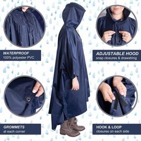 img 3 attached to Ultimate Waterproof Protection: Heavy Duty Rain Poncho For Backpacking, Camping, Military And Emergencies For Men And Women