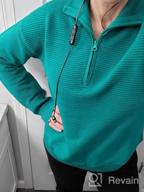 img 1 attached to 👚 Prinbara Half Zip Knit Pullover Sweater Top for Women - Long Sleeve, Lapel Collar, Casual Slouchy Fit, Ribbed Texture, Thumb Hole review by Allan Ryser