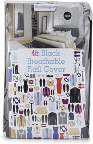 img 1 attached to 👕 HANGERWORLD 4ft Wide Clothes Rack Cover in Black – Breathable Nylon with Zipper (Cover Only)