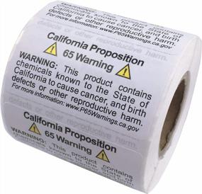 img 4 attached to Protect Your Customers With FirstZi P65 Warning Labels - 2X1 Inch Self-Adhesive Stickers, 500 Labels, Perforated For Easy Peeling, Chemical Health Alert Symbols