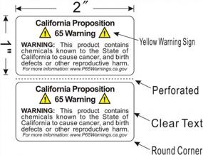 img 3 attached to Protect Your Customers With FirstZi P65 Warning Labels - 2X1 Inch Self-Adhesive Stickers, 500 Labels, Perforated For Easy Peeling, Chemical Health Alert Symbols