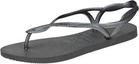 img 4 attached to 👡 Havaianas Luna Women's Sandals in Black: Boys' Shoe Sandals