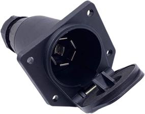 img 4 attached to CARROFIX RV Blade 7 Way Trailer Plug Socket - Vehicle-Side 7 Pin Trailer Wire Connector Waterproof