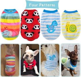 img 1 attached to Cozy & Stylish Dog Sweaters for Small Male Dogs: 4-Piece Set for Chihuahuas, Yorkies, etc. (Size XXS - XL)