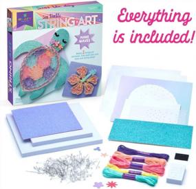 img 3 attached to Craft-tastic DIY String Art – Craft Kit for Kids – All-Inclusive for 2 Engaging Arts & Crafts Projects – Includes Sparkly Sea Turtle & Hibiscus Flower Patterns