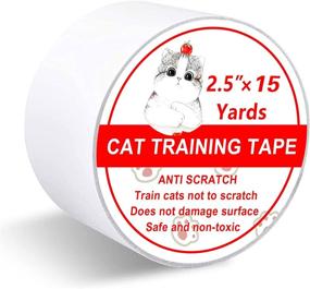 img 4 attached to 🐱 Clear Cat Scratch Training Tape for Furniture - Double Sided Transparent Deterrent Tape for Couch, Door, and Furniture Protection