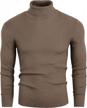 stay stylish and warm with vilove men's slim fit turtleneck sweater logo