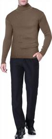img 2 attached to Сохраняйте стиль и тепло с мужским приталенным свитером с высоким воротником VILOVE