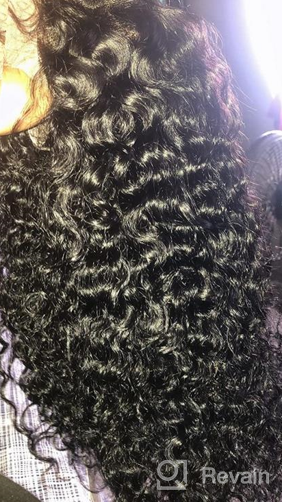 img 1 attached to Get Fabulous Curls With ALLRUN Brazilian Kinky Curly Human Hair Wig - Pre Plucked, Baby Hair, Bleached Knots, 150% Density, 4X4 Lace Front, Perfect For Black Women (16 Inch) review by Dave Giri