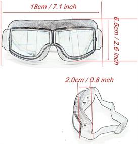 img 3 attached to evomosa Vintage Motorcycle Riding Goggles, Anti-Scratch Eyewear 🏍️ for Men, Women, and Adults - Ideal for Scooter, Ski