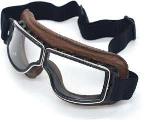 img 2 attached to evomosa Vintage Motorcycle Riding Goggles, Anti-Scratch Eyewear 🏍️ for Men, Women, and Adults - Ideal for Scooter, Ski