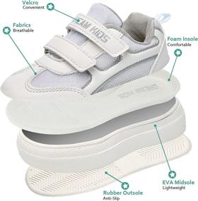 img 2 attached to Running Toddler Lightweight Comfortable Sneakers Girls' Shoes ~ Athletic