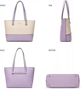 img 3 attached to 👜 4pcs Set of Women's Fashion Handbags Wallet Tote Bag Shoulder Bag Top Handle Satchel Purse