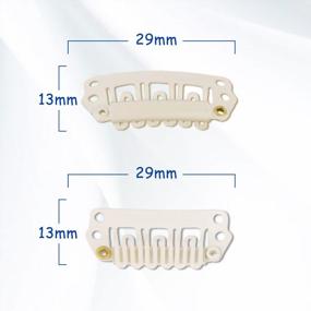 img 3 attached to Upgrade Your Clip-In Hair Extensions With SwingingHair 2 Blonde Replacement Clips - Durable And Dazzling!