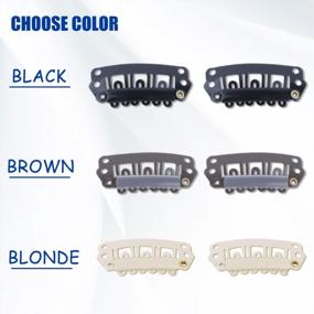 img 1 attached to Upgrade Your Clip-In Hair Extensions With SwingingHair 2 Blonde Replacement Clips - Durable And Dazzling!